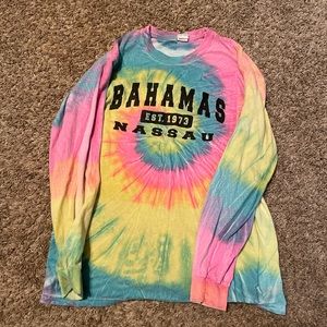 Tie-Dye long sleeve bahamas shirt
